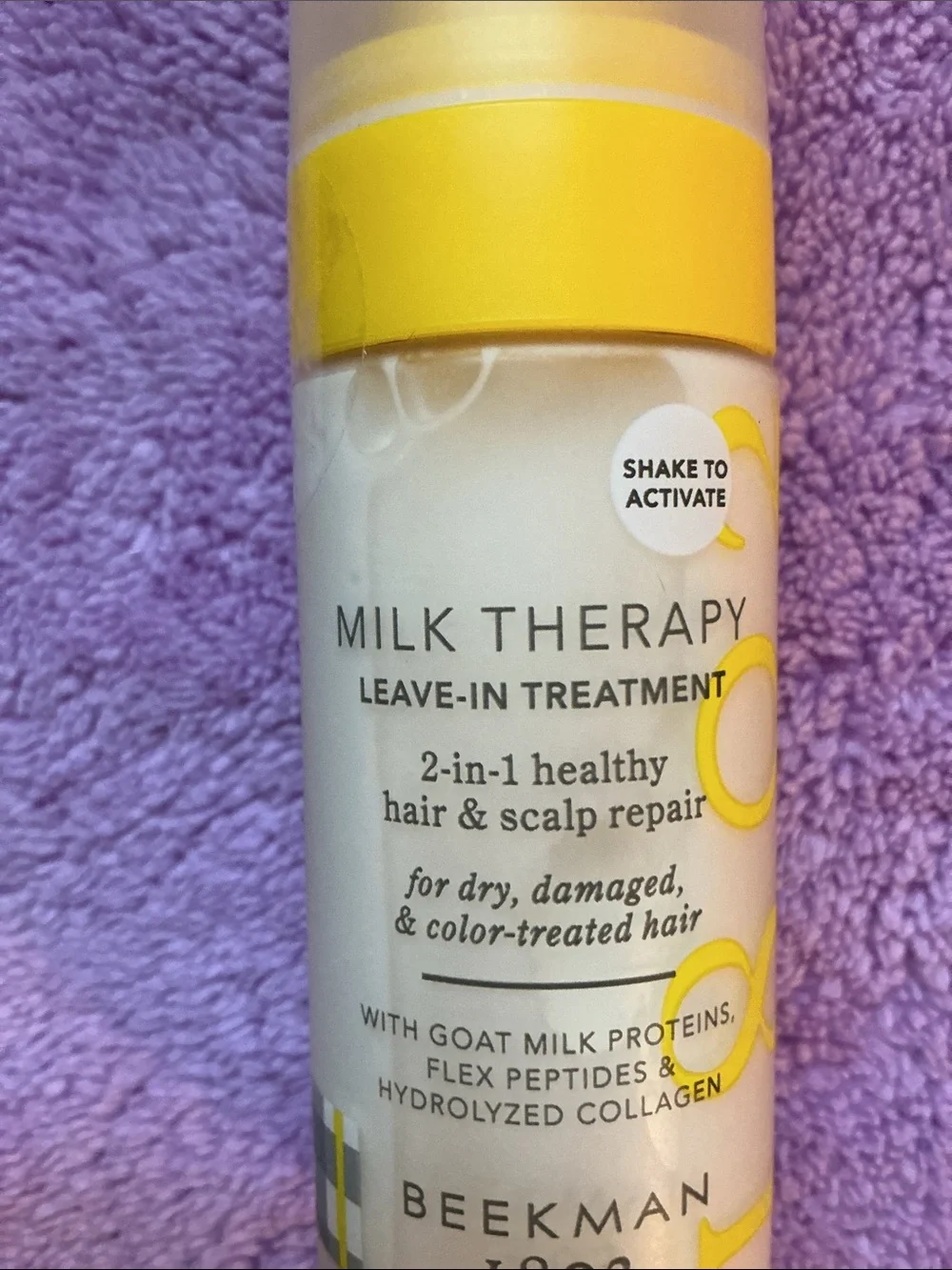 Beekman 1802 Milk Therapy Leave-In Treatment in White and Yellow